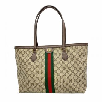 Gucci Brown Pvc Leather Tote Bag (Pre-Owned)
