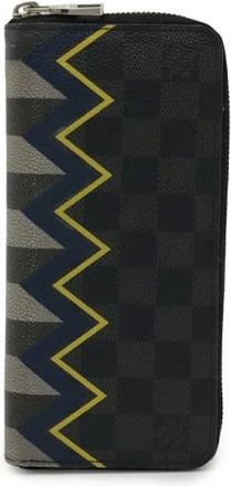 Louis Vuitton Pre-owned Wallets, male, Black, Size: ONE SIZE Pre-owned Karakoram Damier Graphite Long Zipper Wallet