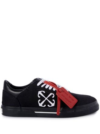 Off-white lace-up fastening sneakers - men - Cotton/Cotton/Leather/Leather/Rubber - 45 - Black