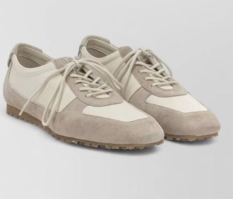 Aeyde uma low sneakers contrast stitching suede