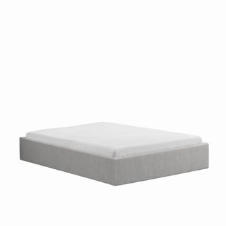 Concept Usine Cama con caja de almacenamiento de 140x190cm de pana gris