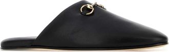 Gucci Womens Nappa Leather Mule Black