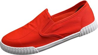 Generic Mens Shoes Korean Trendy Canvas Shoes Casual Cloth Shoes Fashionable Board Shoes Mens Breathable Shoes Casual (Orange, 6.5)