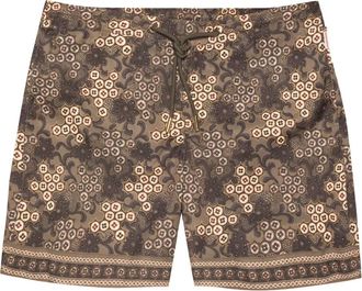 Orlebar Brown Costume da bagno Bulldog con stampa paisley - Marrone