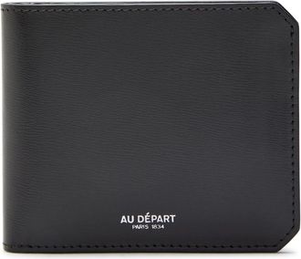 Au D&eacute;part Printed Leather Wallet - Black - One Size