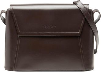 Loewe Pre-owned Loewe Smooth Calfskin Logo Flap Crossbody Unisex VDBNNEDI0VQ5LEZM