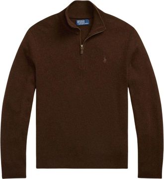 Ralph Lauren Sweaters Bruin - Heren - Coltruien - Bruin - XL - Wol - Truien & Vesten