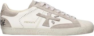 Premiata Steven 8480 Sneaker - Heren - Sneakers - Wit - 41 EU - Katoen - Schoenen
