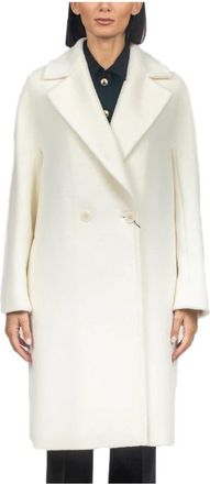 Max Mara Tokio Midi Coat - Dames - Mantel - Wit - XL - Wol - Jassen
