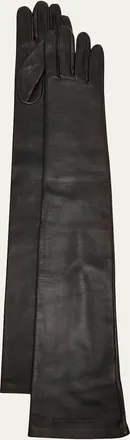 Balenciaga Long Lambskin Leather Gloves