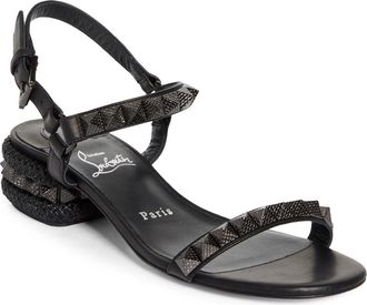 Christian Louboutin Pyrasand Sandal in Black at Nordstrom, Size 11.5Us