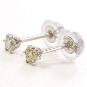 C&A Unbranded Platinum 900 Stud Earrings (Pre-Owned)