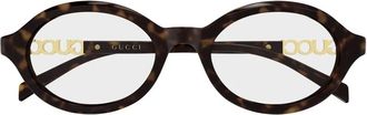 Gucci Glasses, female, Brown, Size: 51 MM Oval Optical Frame