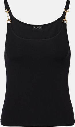 Gucci Horsebit cr&ecirc;pe jersey tank top