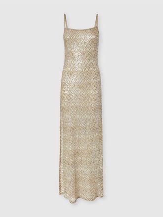 Missoni Long Cover-up In Lam&eacute; Viscose With Lace Motif And Sequins in Gold& White at Nordstrom, Size 42 It