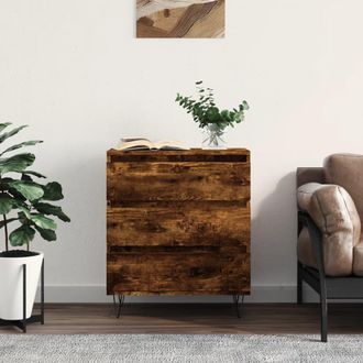 vidaXL Vidaxl - Aparador Madera Contrachapada Color Roble Ahumado 60x35x70 Cm