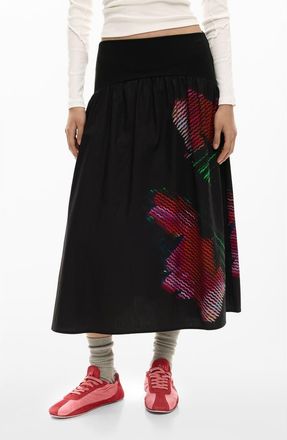 Desigual Evase Circle Skirt in Black at Nordstrom, Size X-Large
