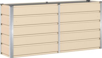 vidaXL Jardinera Marfil 160 X 40 X 75 Cm Acero Vidaxl