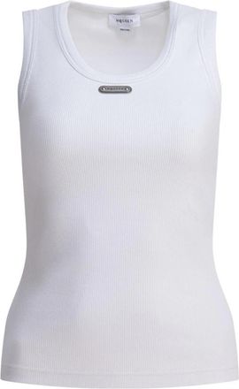 Alexander McQueen Geribbelde Tanktop - Dames - Tops zonder mouwen - Wit - S - Tops