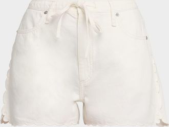 Rag & Bone Nolan Ultra-Featherweight Denim Drawstring Shorts
