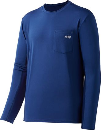 Bassdash Mens UPF 50+ Performance Long Sleeve T-Shirt UV Sun Protection Fishing Hiking Sports Shirts