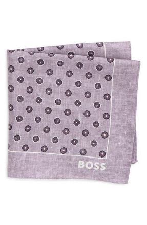 BOSS Silk Pocket Square in Open Purple at Nordstrom