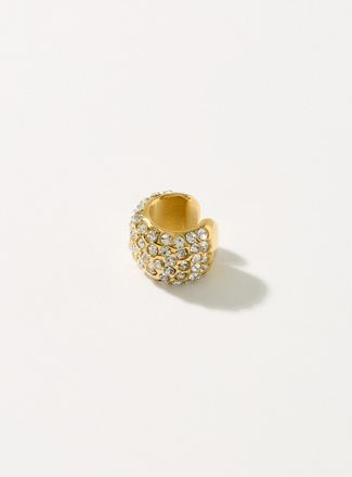 Simons Womens Small zircon golden ear cuff