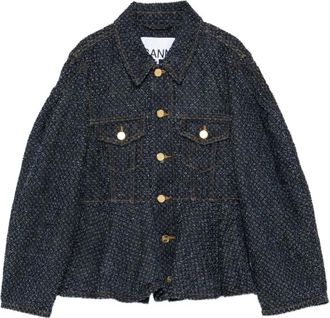 Ganni Jassen, Dames, Blauw, S, Denim, Denim Jacket