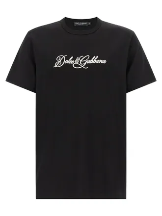 Dolce & Gabbana Black Cotton Mens T-Shirt