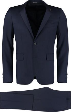 Tagliatore Tweedelig pak van maagdelijke wol - Heren - Business pakken - Blauw - L - Wol - Kostuums