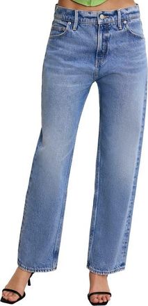 Good American Good Standard Mid Rise Straight Leg Jeans in Indigo885 at Nordstrom, Size 12