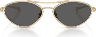 Tiffany & Co. 58mm Irregular Sunglasses in Pale Gold /Dark Grey at Nordstrom