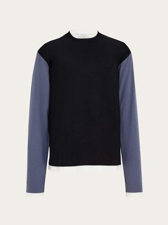 Ferragamo Black And Blue Cotton Shirt, Size XL