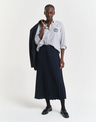 GANT Women Pleated Midi Skirt (44) EVENING BLUE