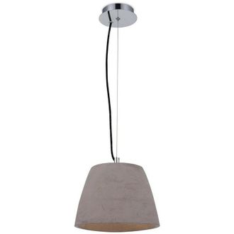 Mantra Mantra - Inspired Triangle Pendant Small 1 Light E27, Cement/Polished Chrome