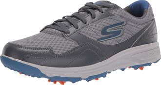 Skechers Mens Torque Sport Fairway Relaxed Fit Spiked Golf Shoe Anthracite Blue