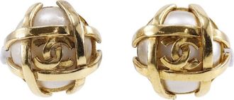 Chanel Vintage Cc Earrings Metal _Plated Earrings Jewelry (Pre-Owned)