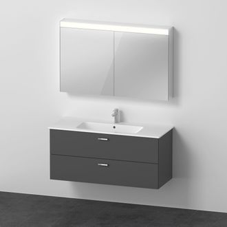 Duravit Duravit - Xbase, Juego De Muebles De Pared, Con Espejo Led, Lavabo