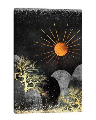 iCanvas Discontinued Icanvas Ocean Pebbles And The Golden Waves Canvas Wall Art