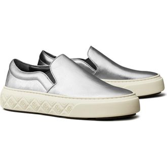 Tory Burch Ladybug Slip-On Platform Sneaker in Silver at Nordstrom, Size 9