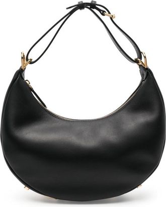 Fendi Black Fendigraphy small leather shoulder bag
