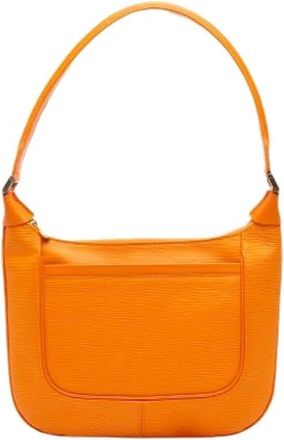 Louis Vuitton Tweedehands leren Louis Vuitton tassen - Dames - Vintage Schoudertas - Oranje - ONE Size - Vintage