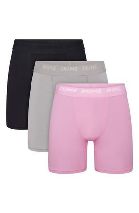 SKIMS Assorted 3-Pack 5-Inch Stretch Modal Boxer Briefs in Bubblegum Mirror Multi at Nordstrom, Size 3X