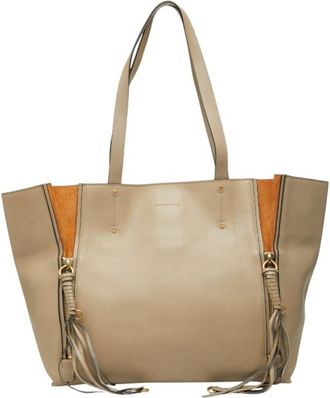 Chloé Beige Leather Handbag Tote Bag (Pre-Owned)