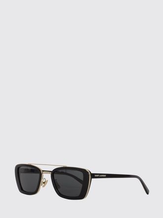 Saint Laurent Occhiali da sole cat-eye tartarugati con doppio ponte in metallo