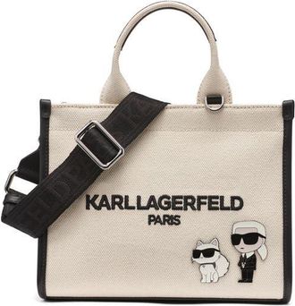 Karl Lagerfeld Kristina Satchel in Natural/black at Nordstrom