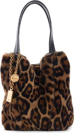 Chlo&eacute; Small Spin Leopard Print Faux Fur Bag in Jungle Brown at Nordstrom