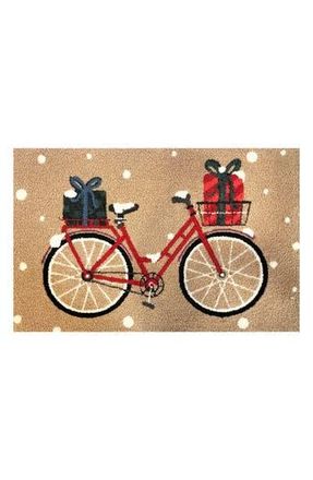 R16 Home Presents on Bike Doormat in Brown Multi at Nordstrom Rack, Size 24X36