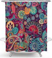 OEM Cortina De Ducha Con Dise&ntilde;o &Eacute;tnico De Mandala, Estilo Retro, Geom&eacute;trico, Redondo Y Estampado Floral, Ideal Para El Ba&ntilde;o. Incluye Ganchos. Medidas: 150