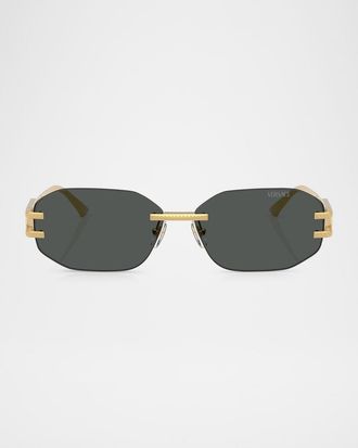 Versace VE2274 Oval Metal Sunglasses
